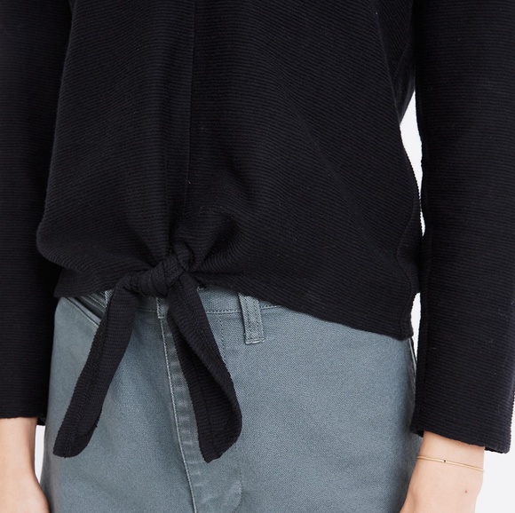 NWT Madewell Plus Long Sleeve Tie Front Top 3X - Picture 4 of 5